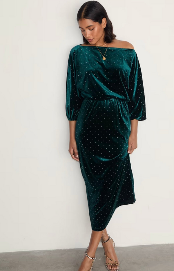 Never Fully Dressed-Emerald Velvet Tilly Dress