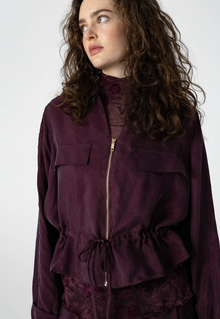 Coster Copenhagen Shirt With Drawstring in Bordeaux