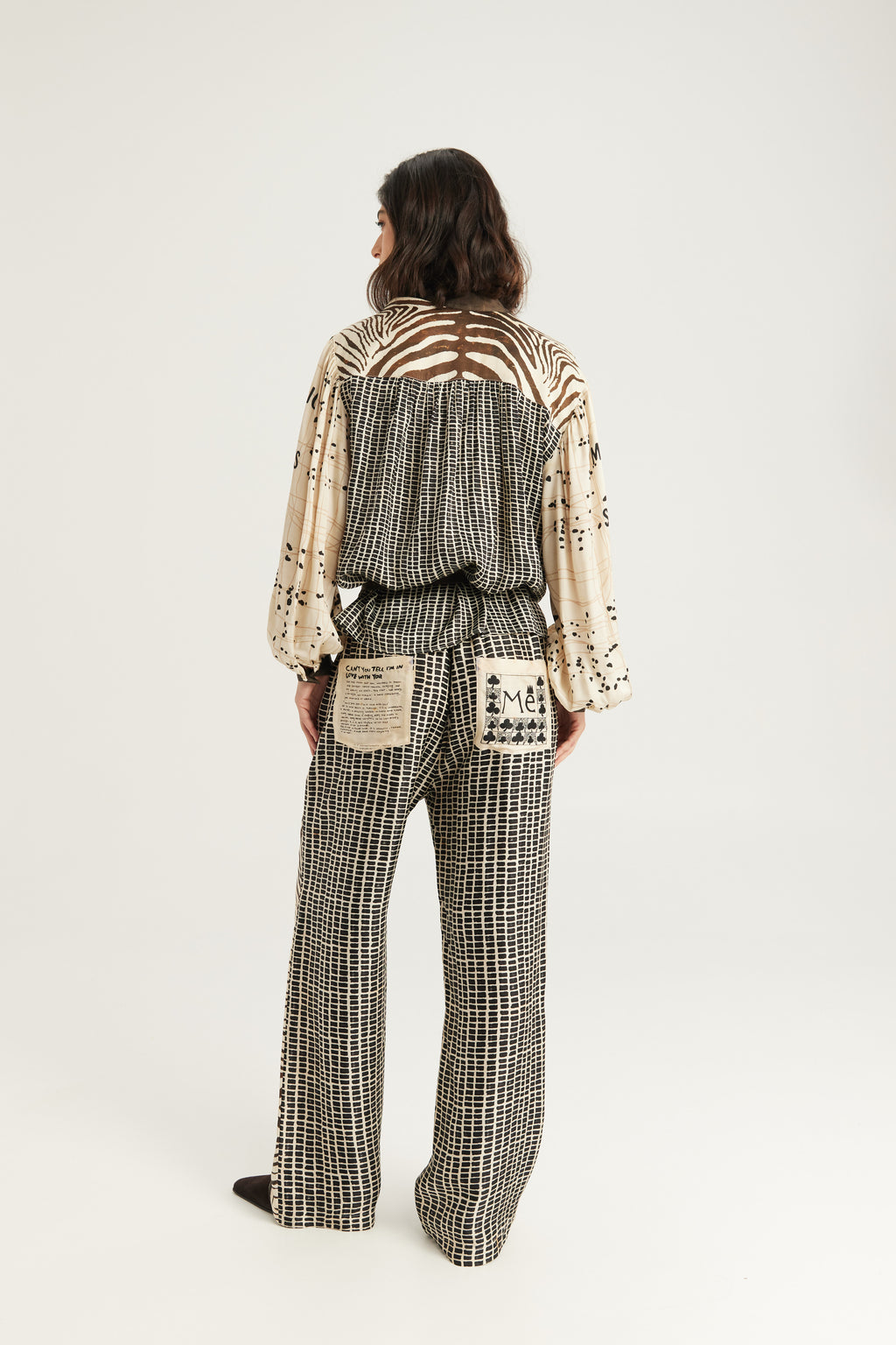 Me369 Bailey Straight Leg Track Pants in Noir Muse