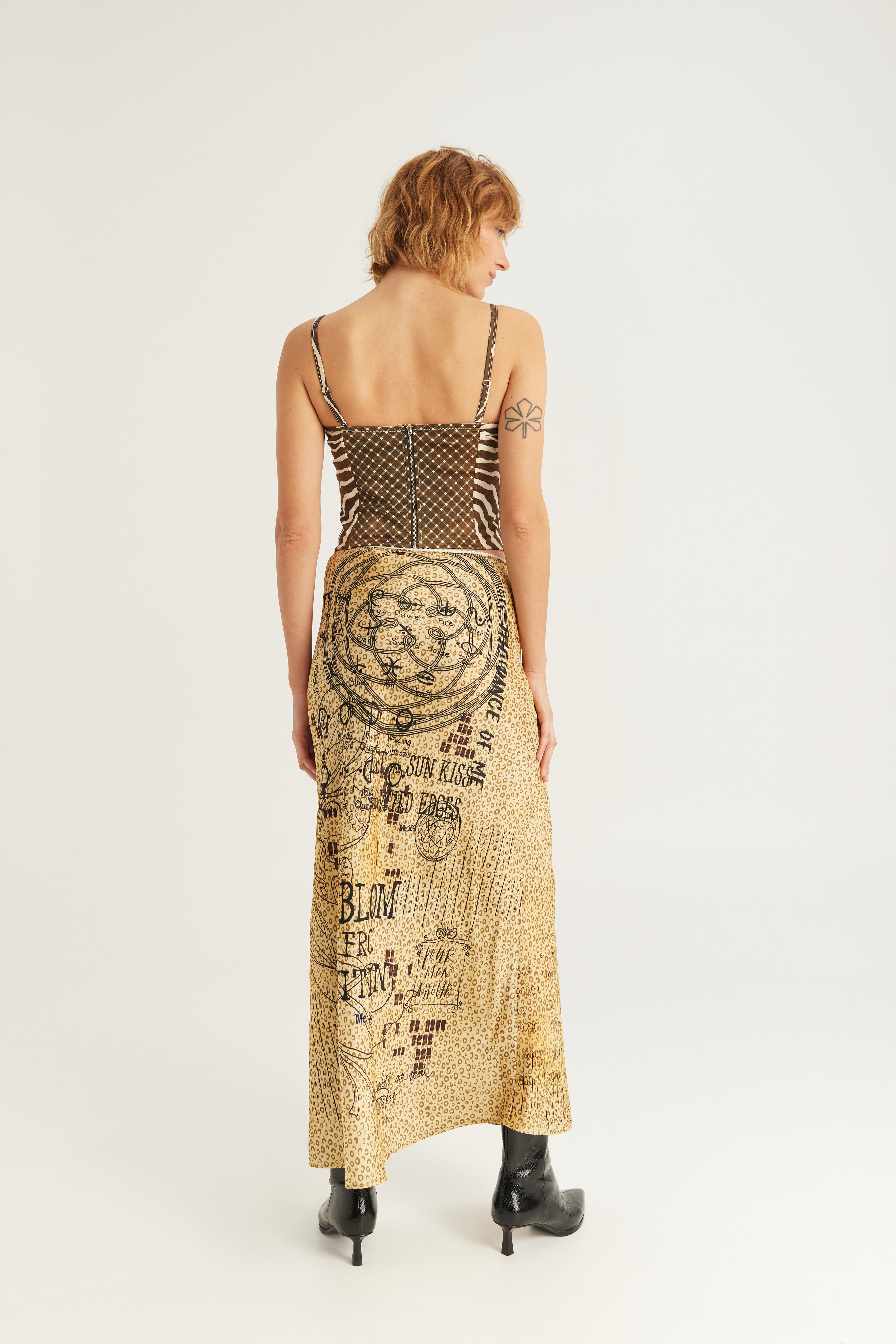 Me369 Blakely Slip Skirt in Noir Muse