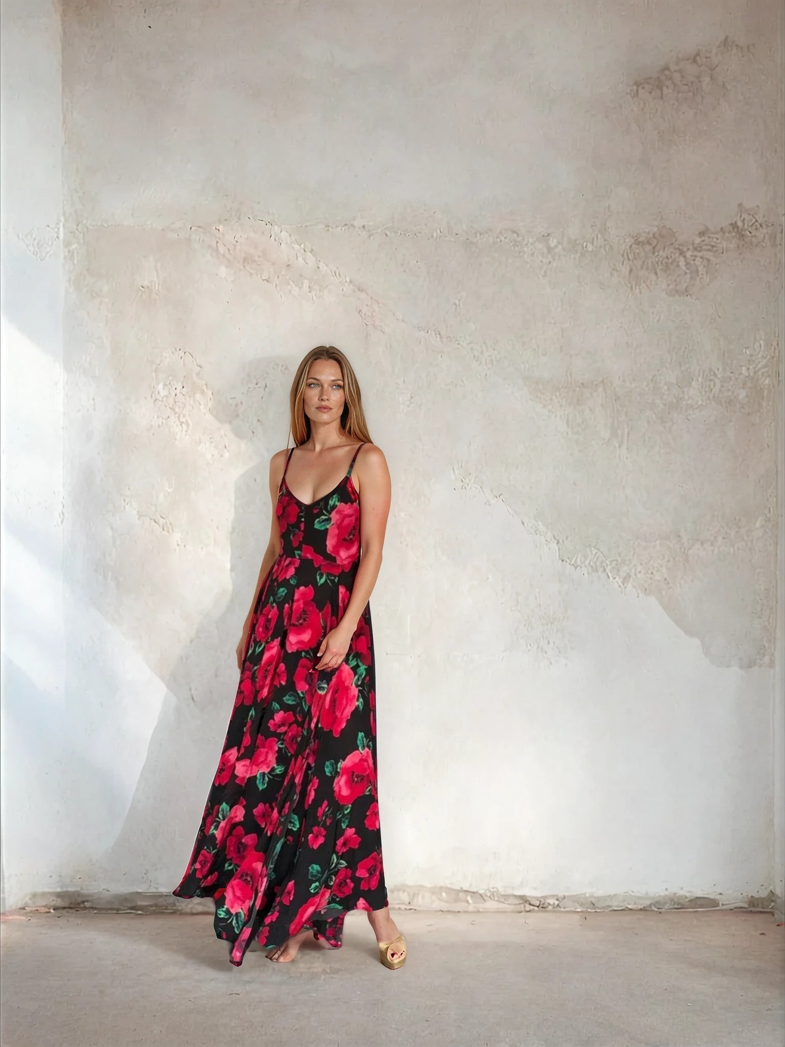 Sirens - Lotus Dress in Black Poppy