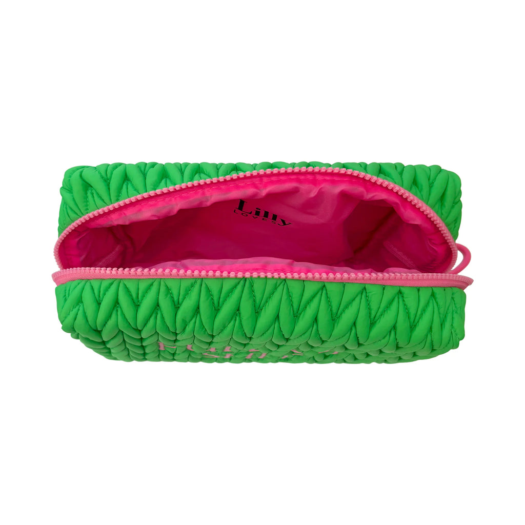 Lilly Loves Cosmetic Bag - Green & Pink
