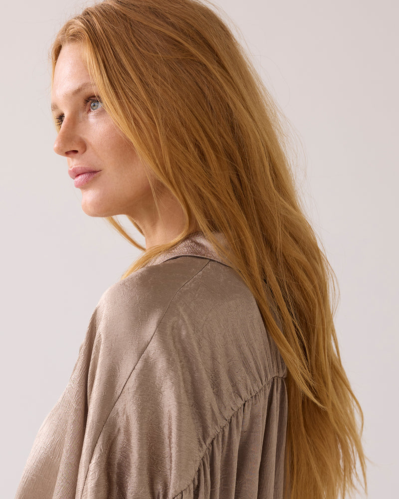 Summum Women Blouse Crinkle Satin in Funghi - 2s3145-12294