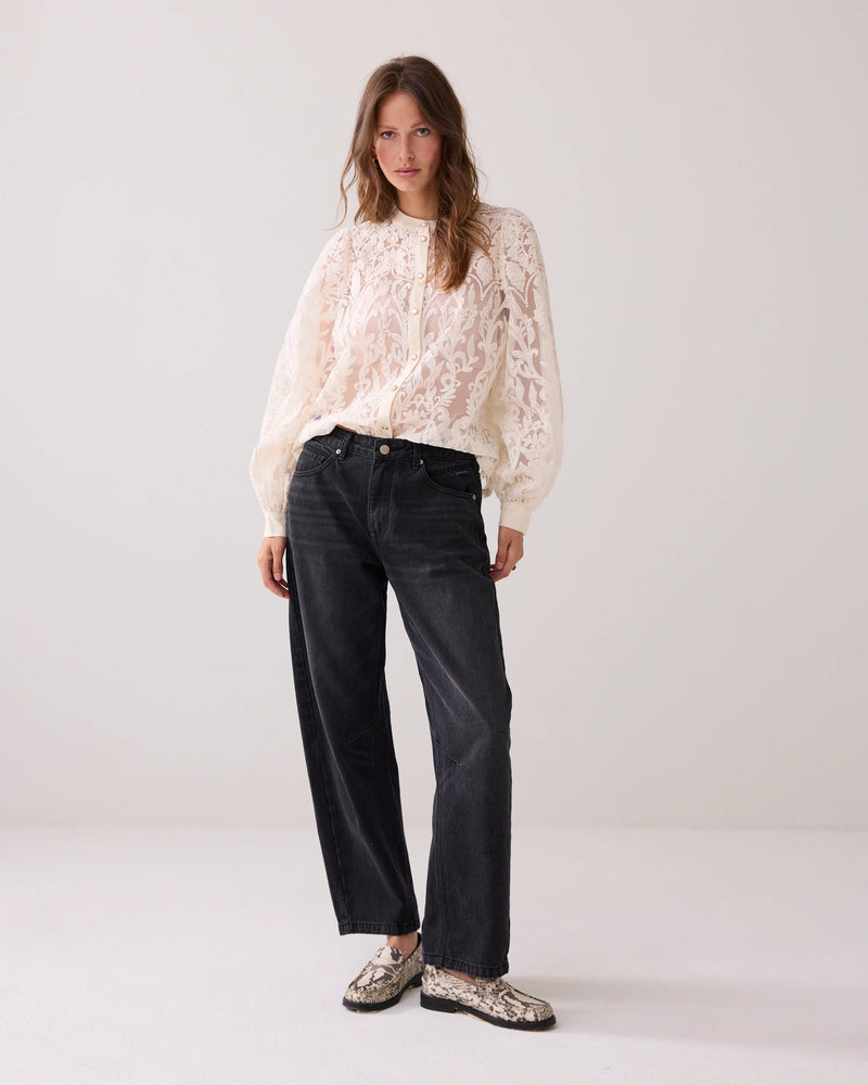 Summum Women Blouse Flowerlace in Ivory - 2s3191-12300