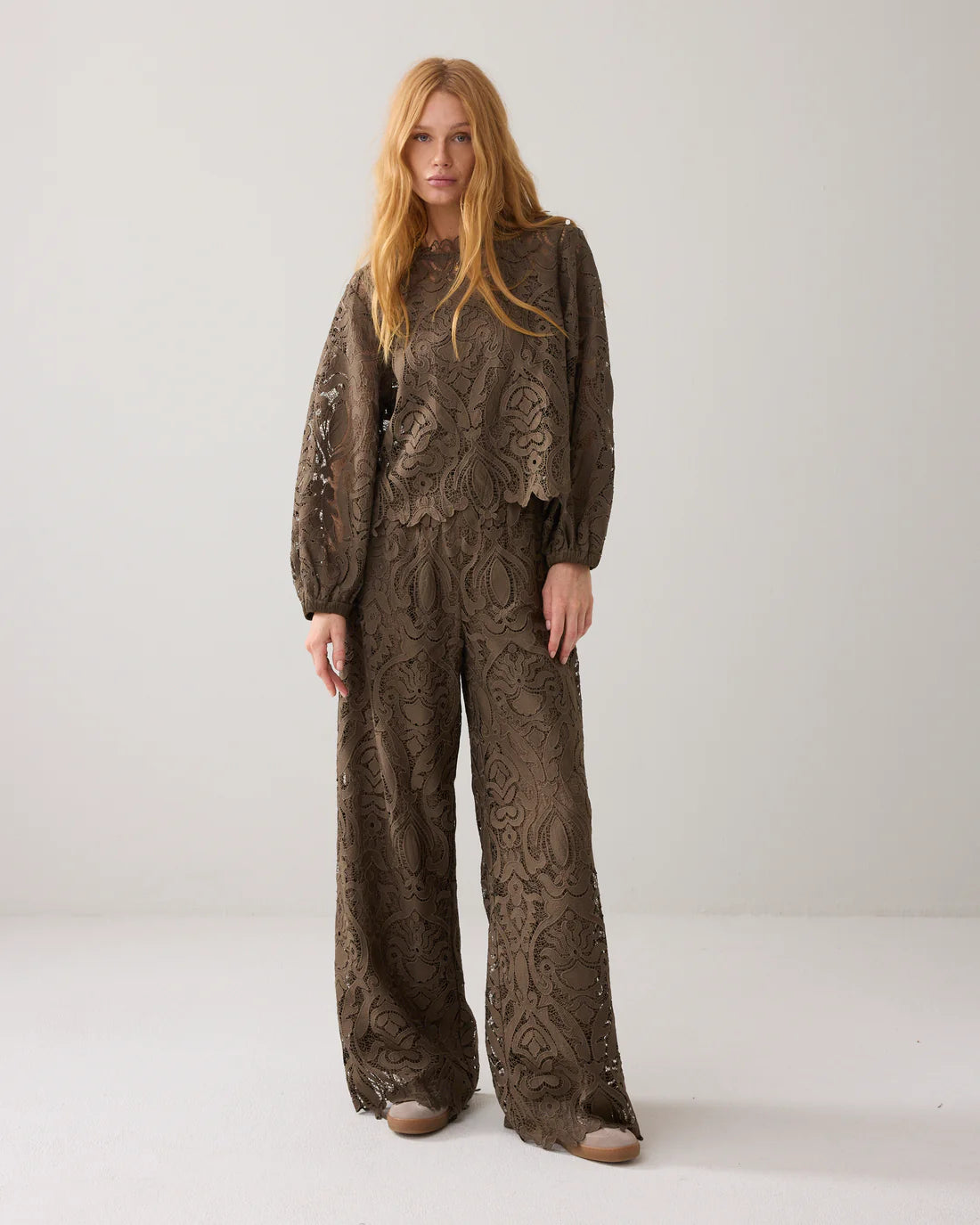 Summum Woman Blouse Lace in Dark Camo - 2s3220-12182