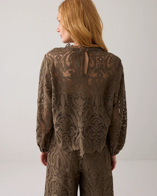Summum Woman Blouse Lace in Dark Camo - 2s3220-12182