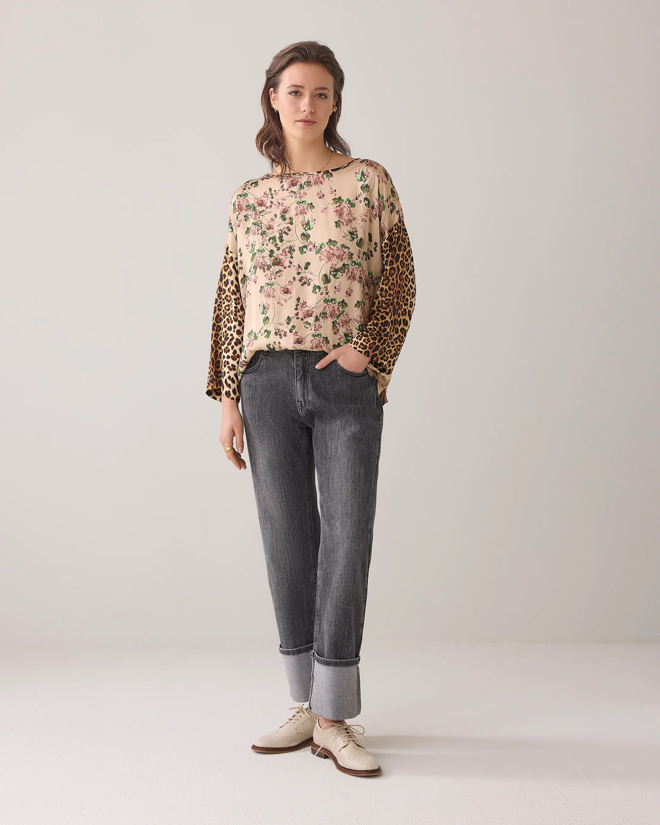 Summum Woman Flower Print Top - 2s3263-12175