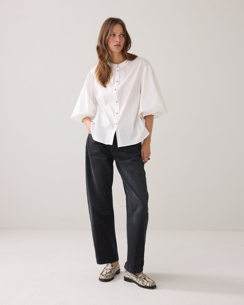 Summum Women Blouse Cotton Stretch in Off White - 2s3325-12310