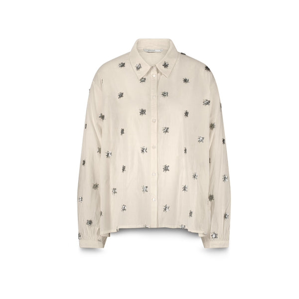 Summum Woman Blouse Scattered Embro in Ivory - 2s3328-12012