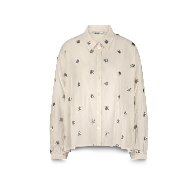 Summum Woman Blouse Scattered Embro in Ivory - 2s3328-12012