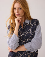 Summum Women Blouse All Over Print in Midnight Blue - 2s3329-12263