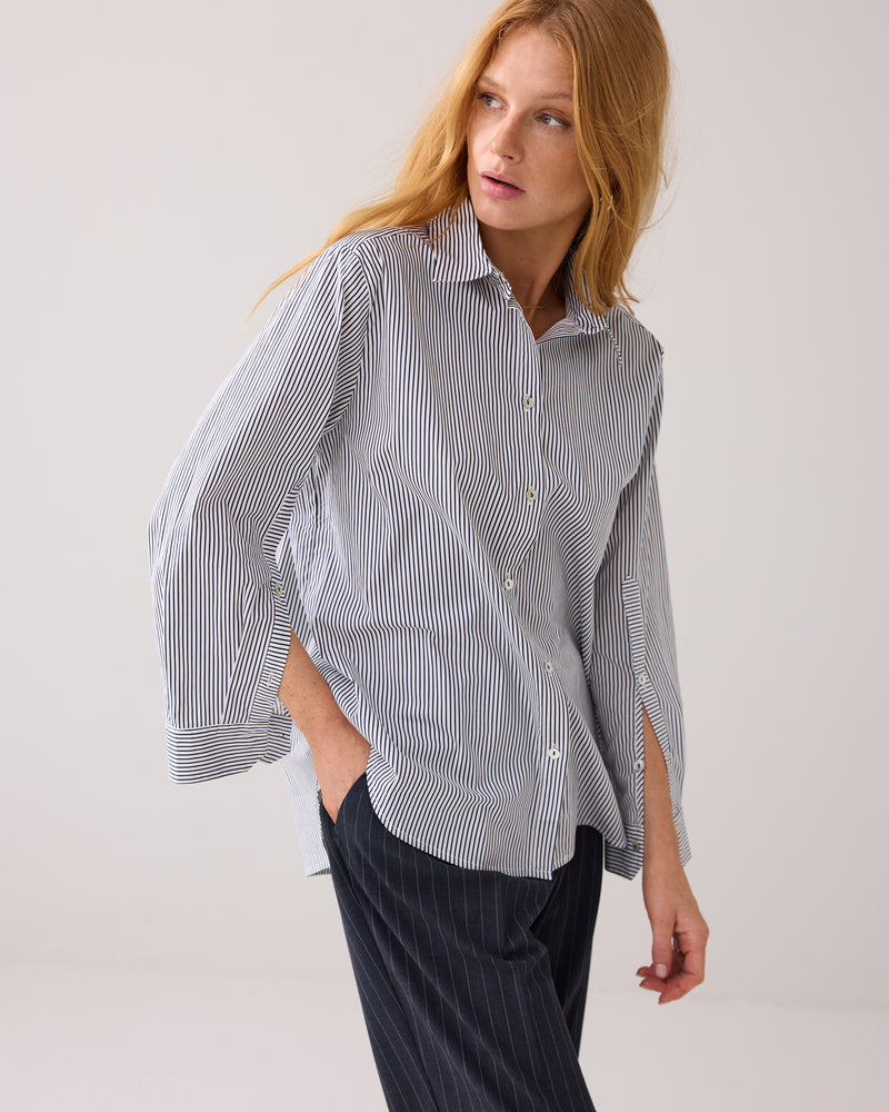 Summum Women Blouse Stripe in Midnight Blue - 2s3336-12166