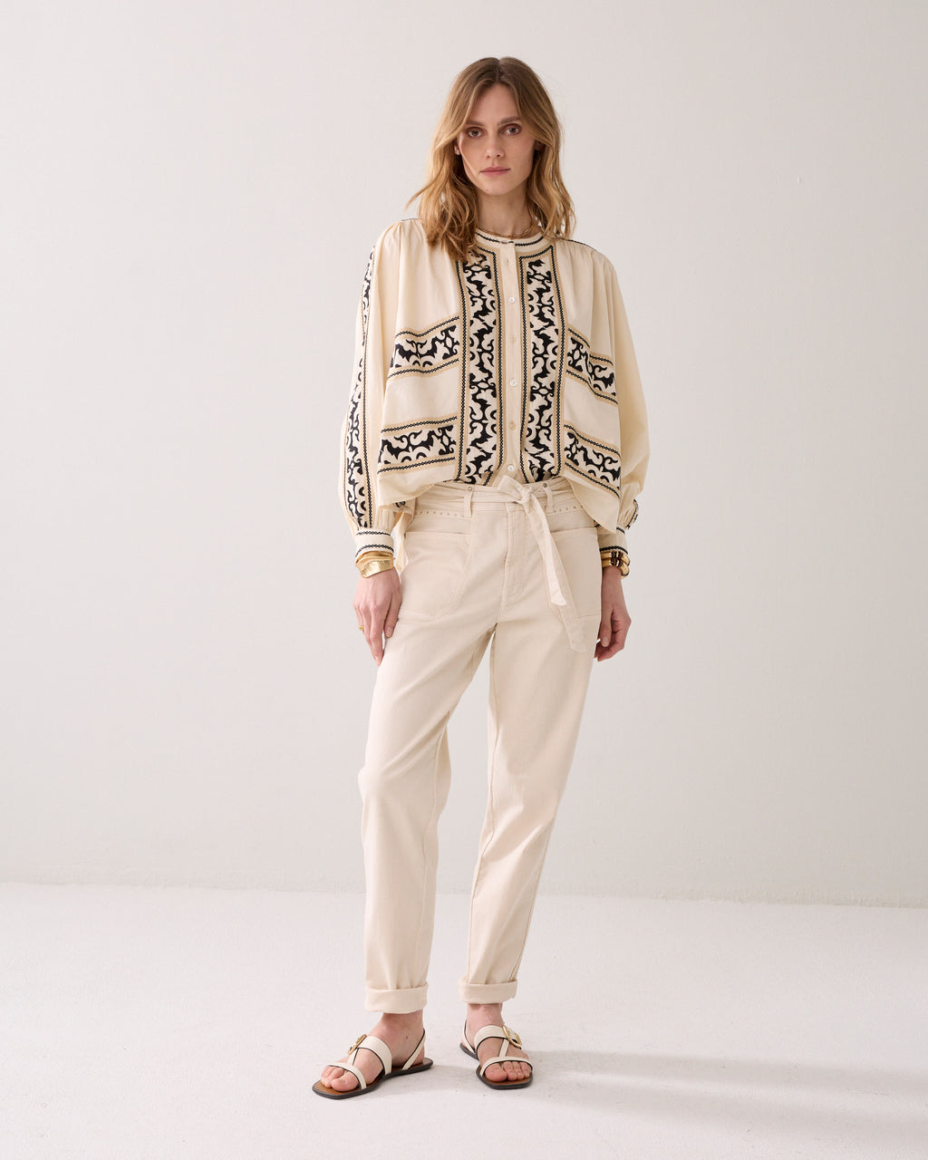 Summum Woman Blouse Embro Crispy Pop in Ivory - 2s3342-12312