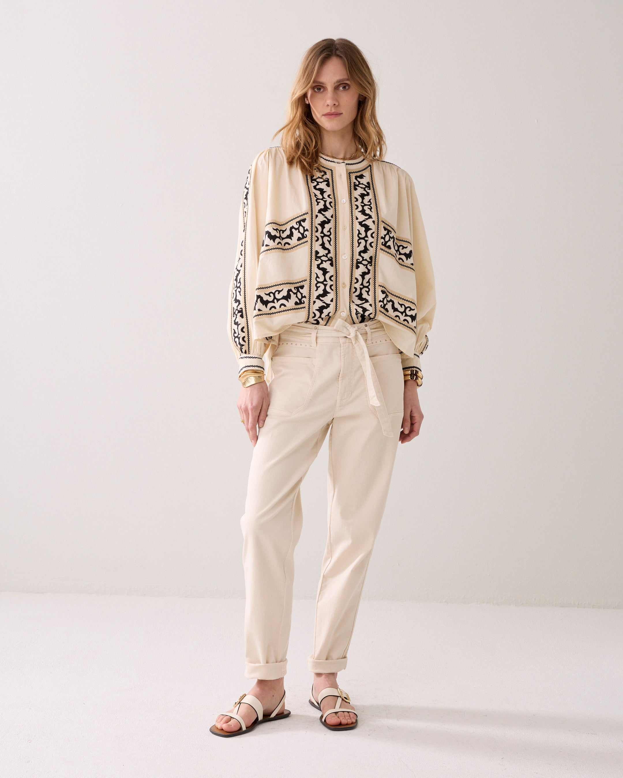 Summum Woman Blouse Embro Crispy Pop in Ivory - 2s3342-12312