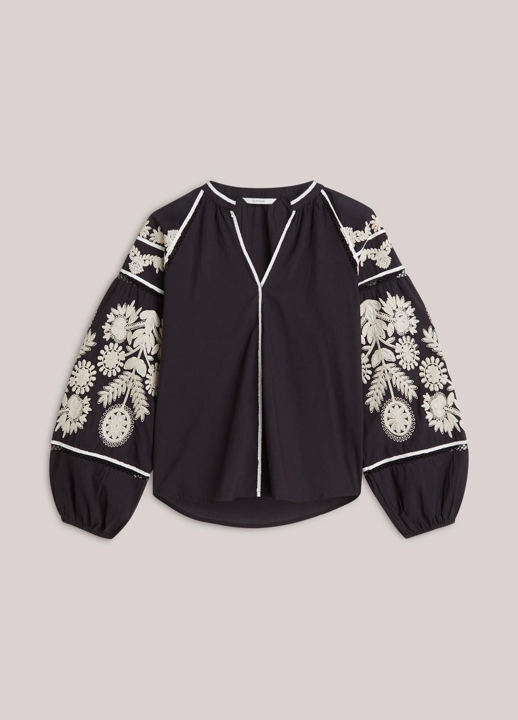 Summum Woman Top Sleeve Embroidered Cambric Cotton - 2s3363-12420