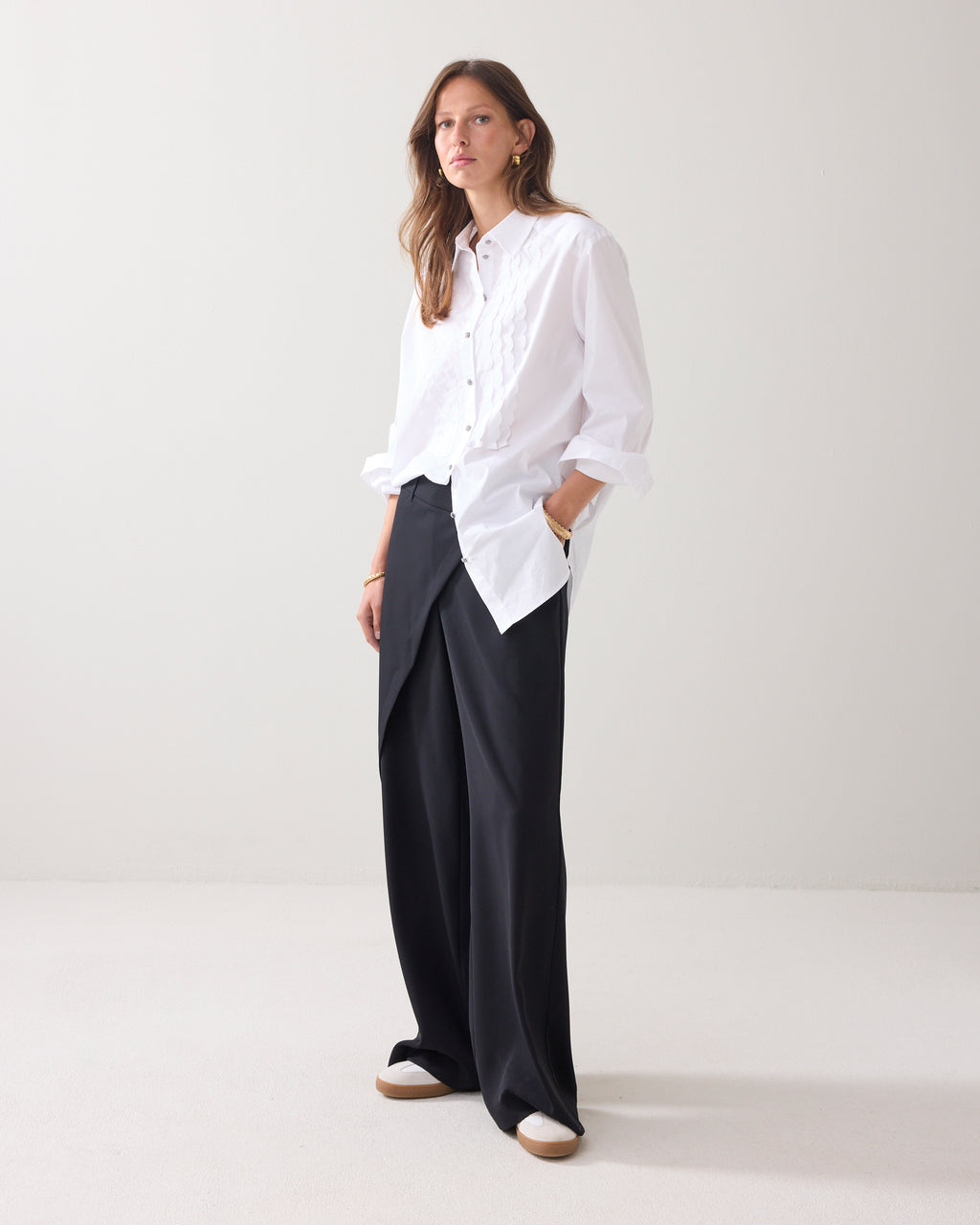 Summum Woman Blouse Party Poplin in White - 2s3372-12321