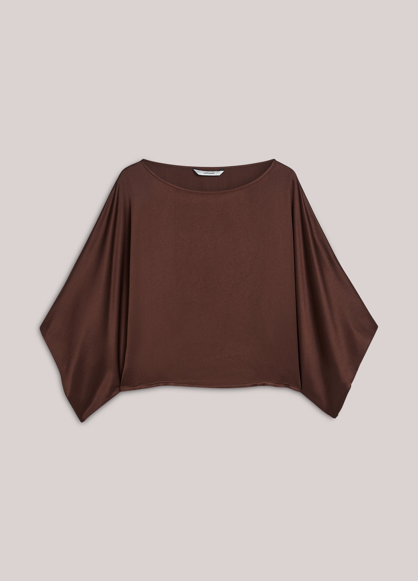 Summum Woman Top Heavy Silky Touch Top in Coffee - 2s3402-12084