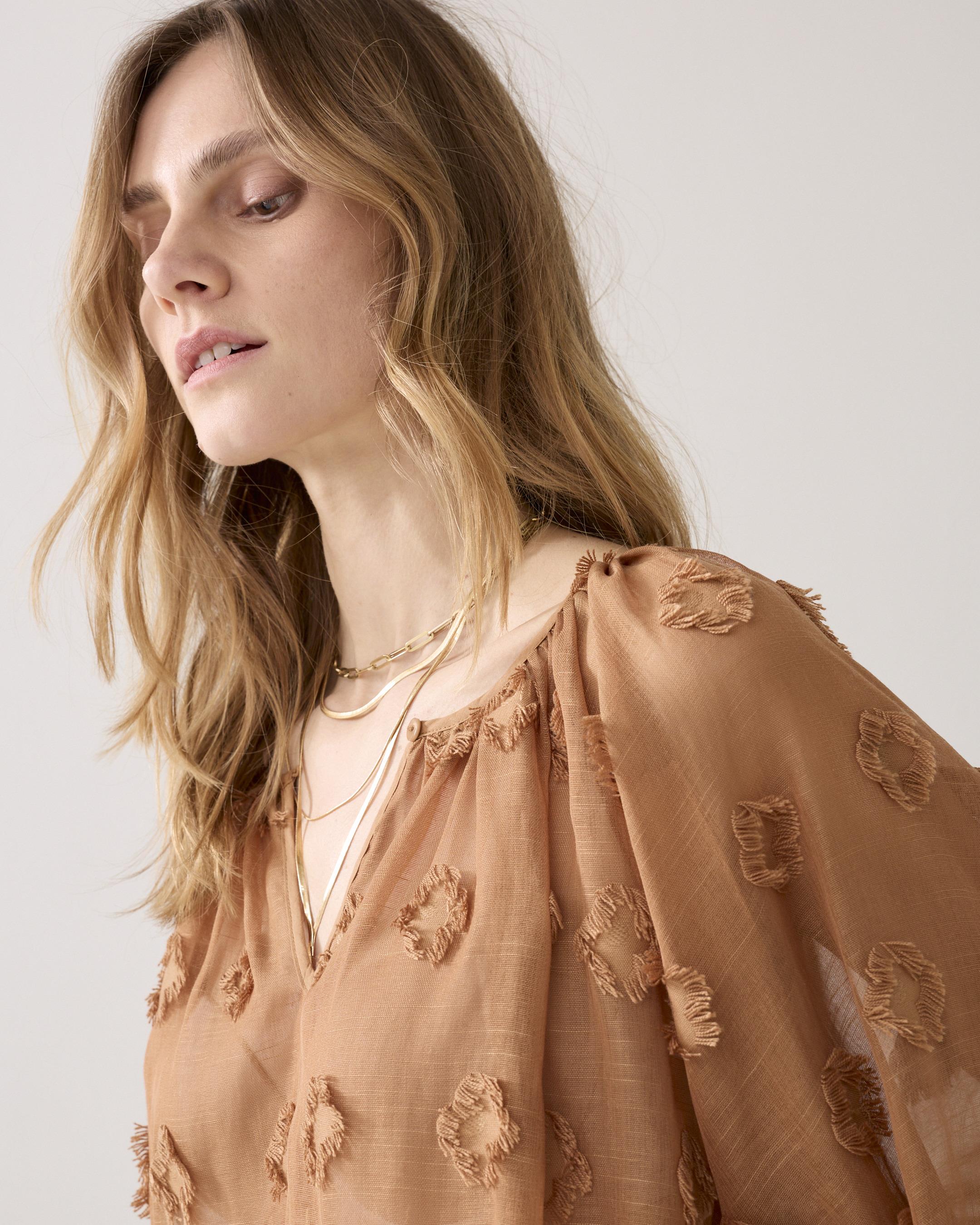 Summum Woman Top 3D Blouse in Cinnamon - 2S3408-12413