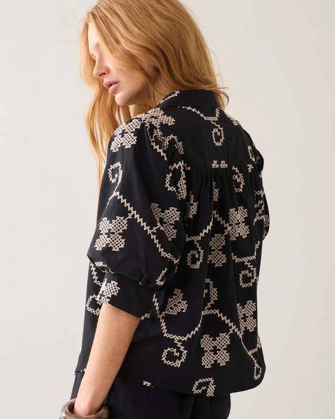 Summum Cotton Embroidered Blouse