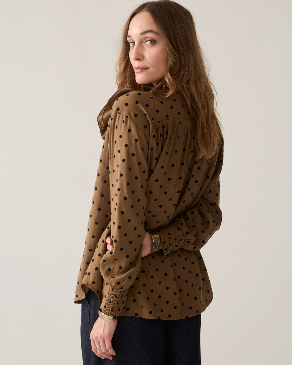 Summum Woman Blouse in Sepia Brown