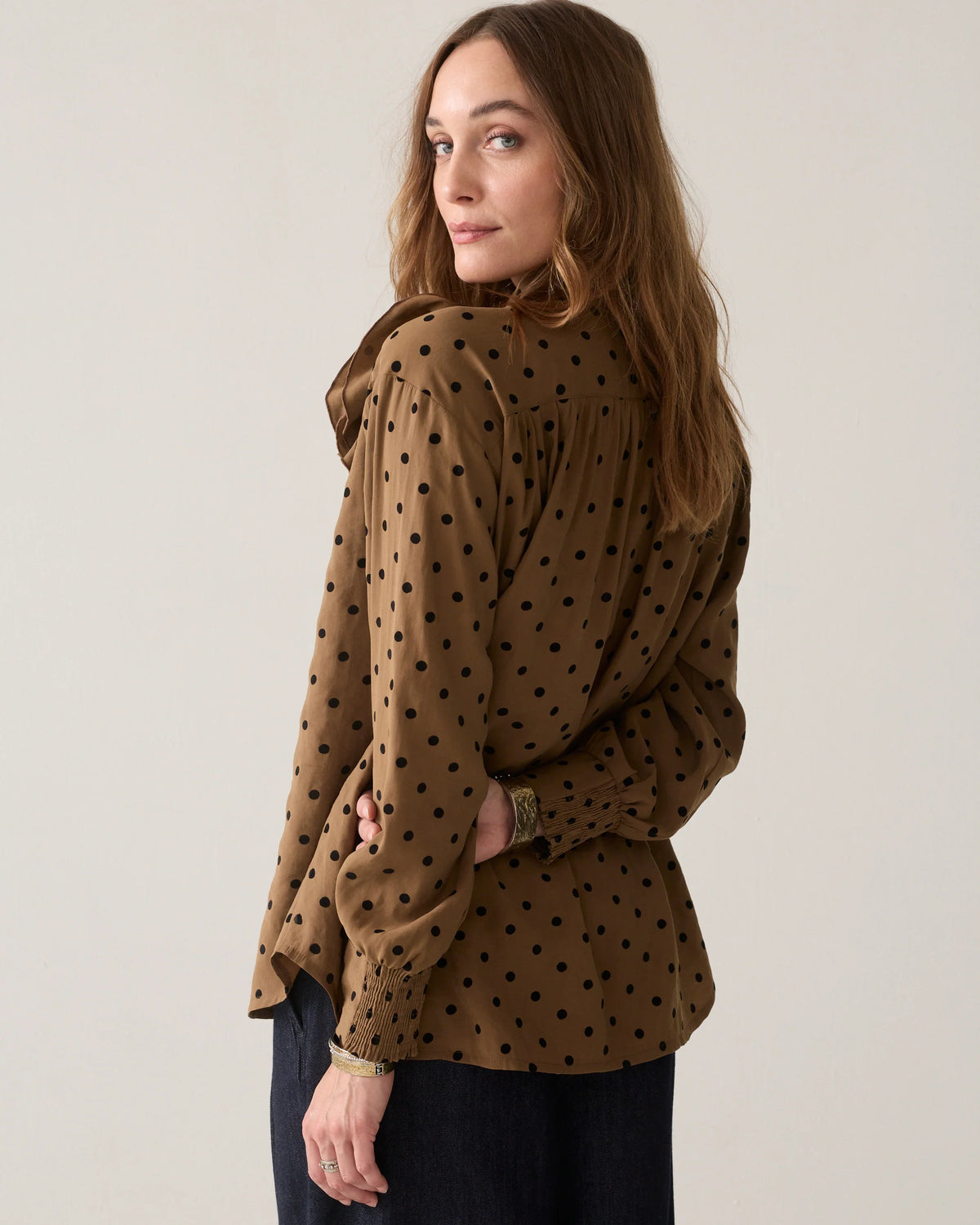Summum Woman Blouse in Sepia Brown