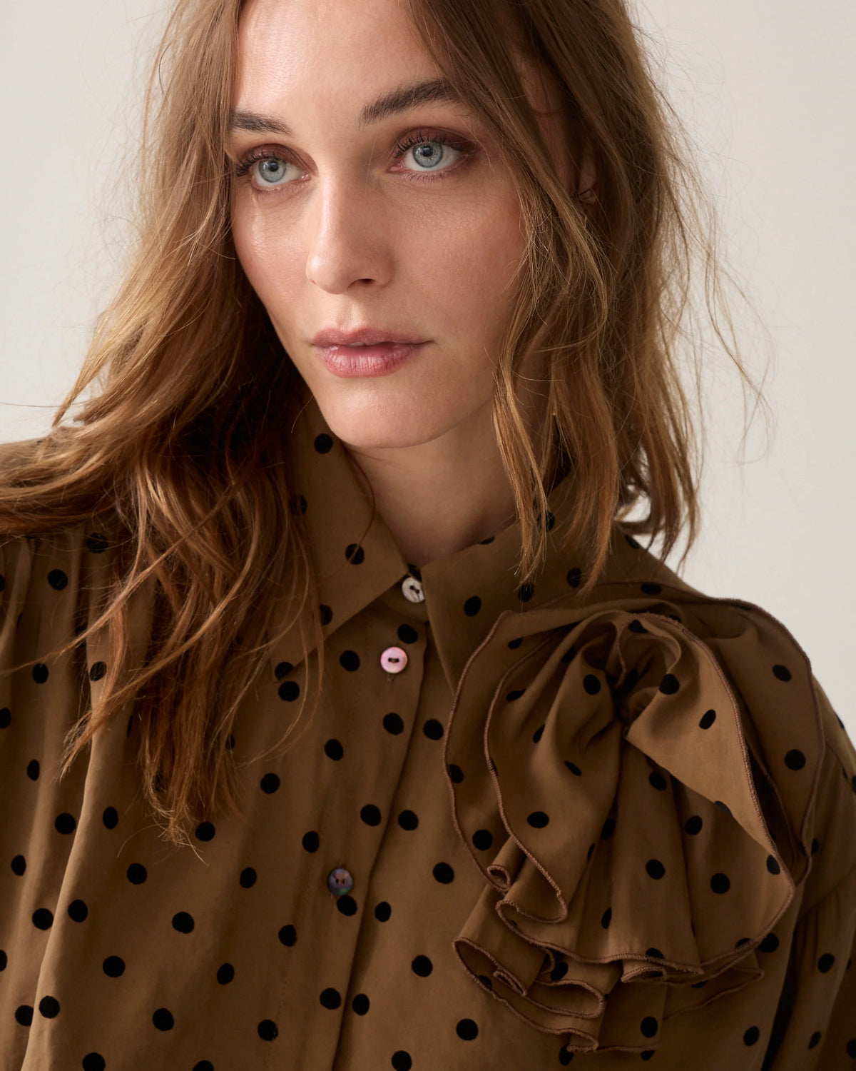 Summum Woman Blouse in Sepia Brown