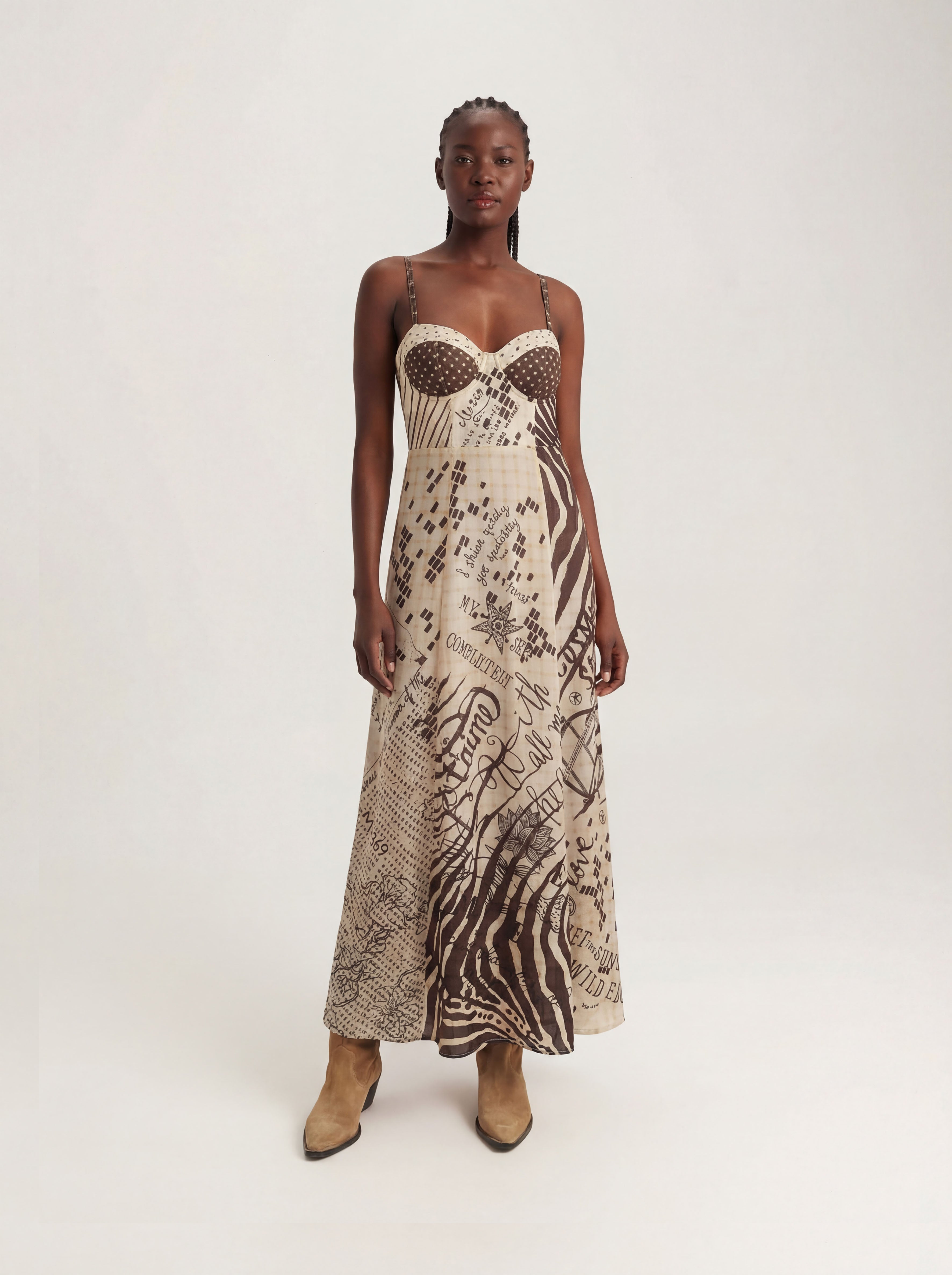 Me369 Muse Corset Dress in Noir Muse