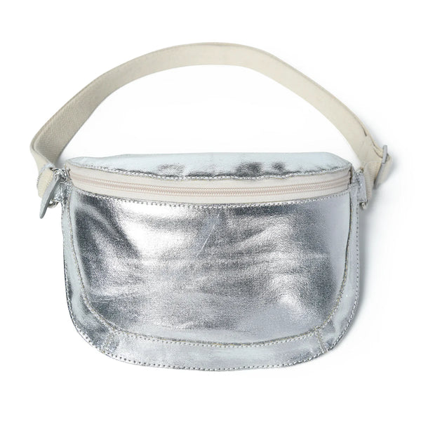 Bell & Fox Laine Cross Body Bag in Silver Foil Canvas