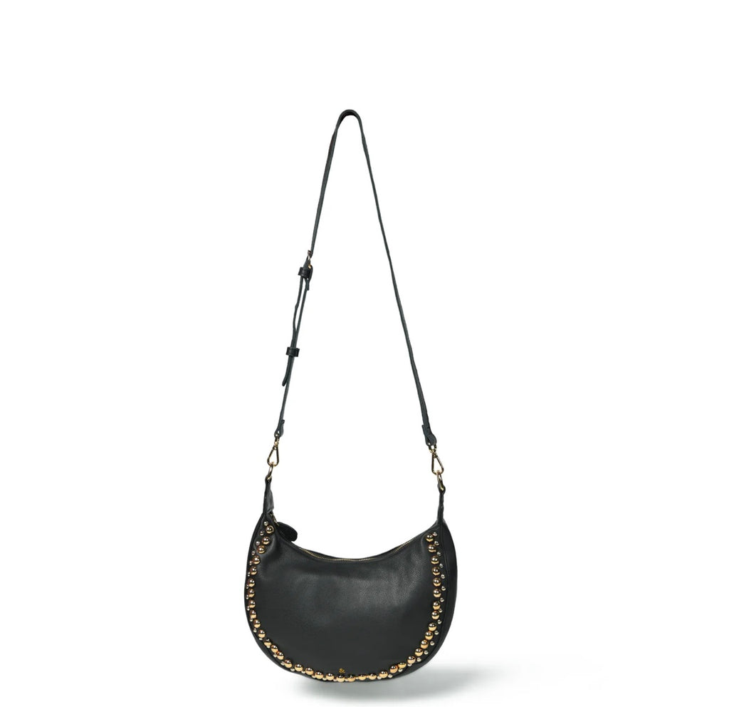 Bell & Fox- Robyn studded crossbody- black leather
