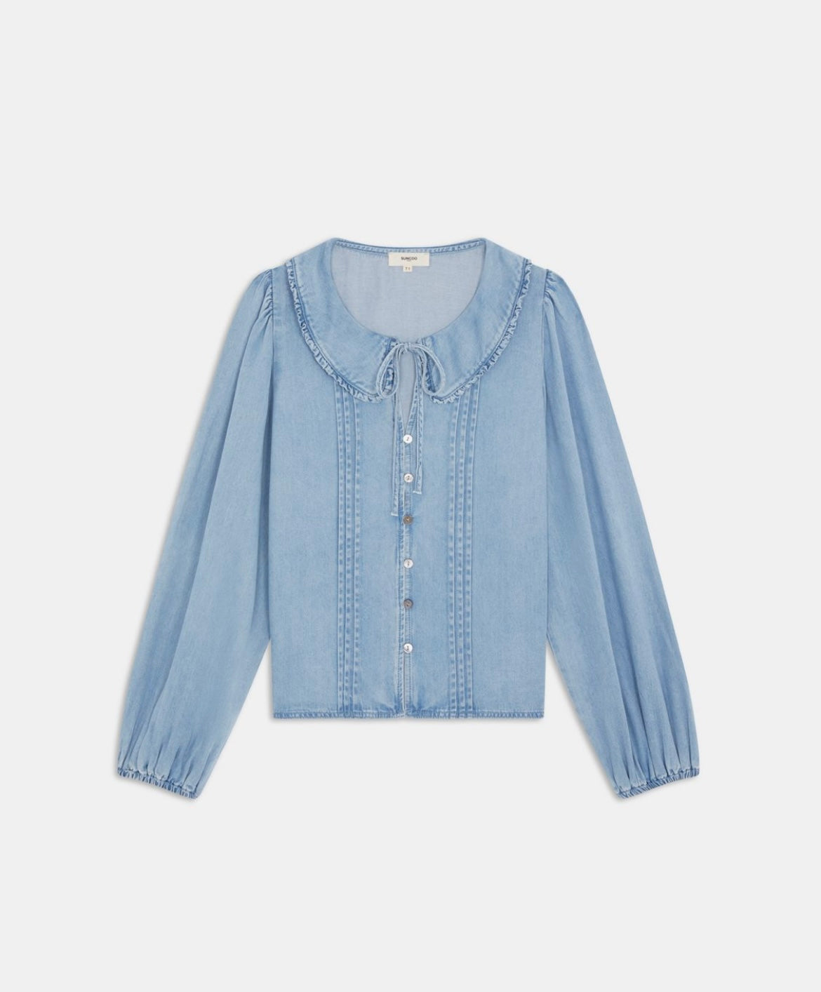 Suncoo Paris Lazar Shirt in Jeans Clair - S26C07067