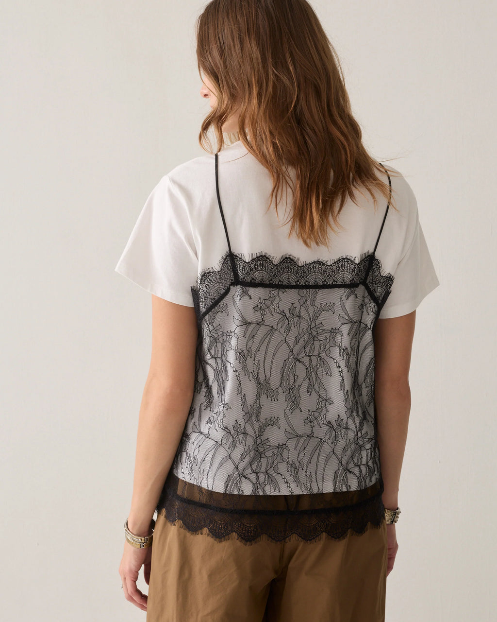 Summum Woman White Lace T-Shirt
