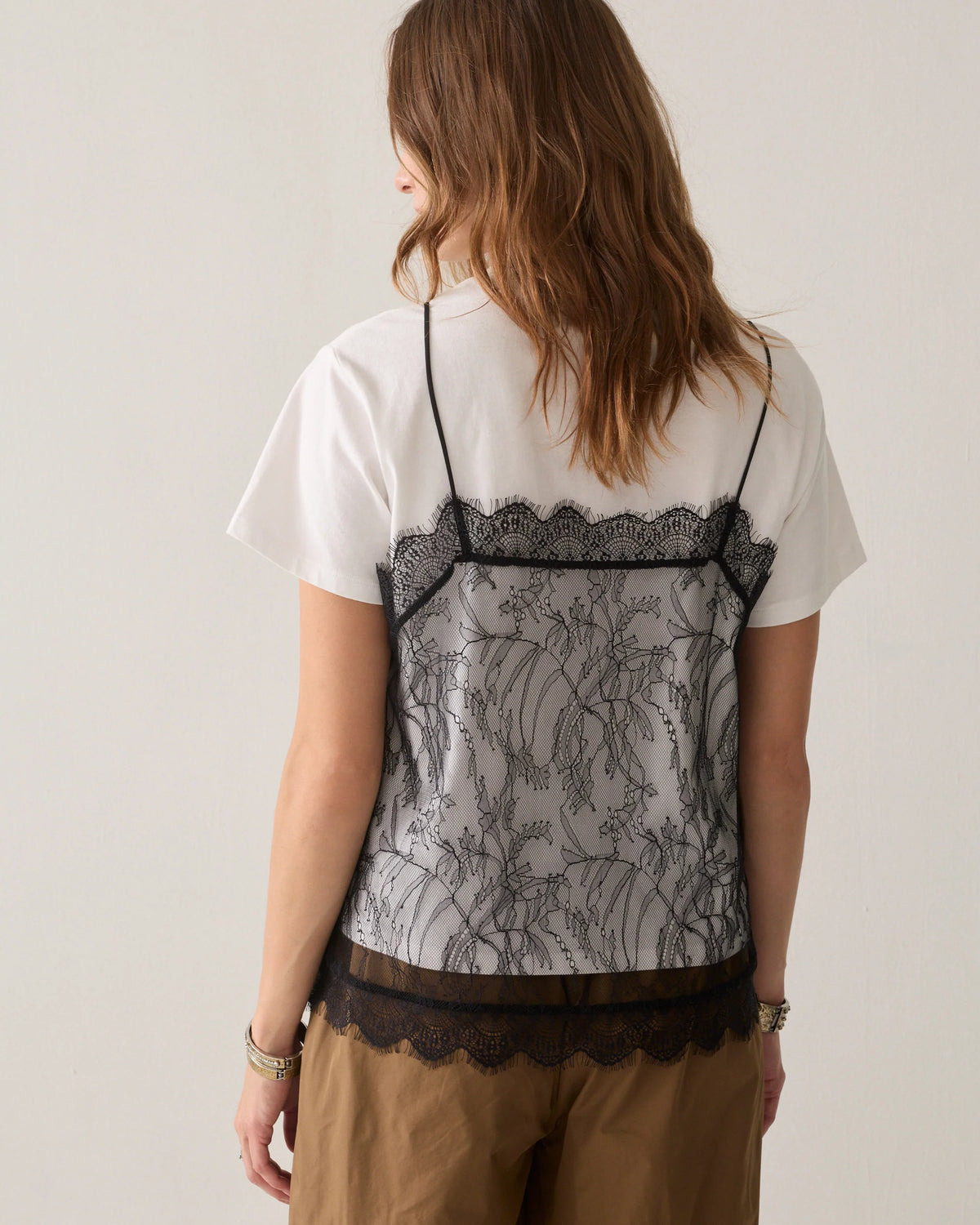 Summum Woman White Lace T-Shirt
