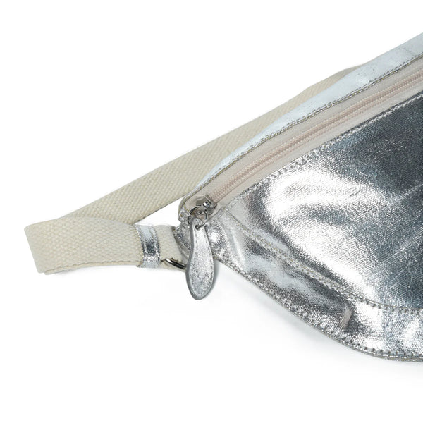 Bell & Fox Laine Cross Body Bag in Silver Foil Canvas