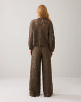 Summum Woman Lace Trousers in Dark Camo - 4s2734-12182