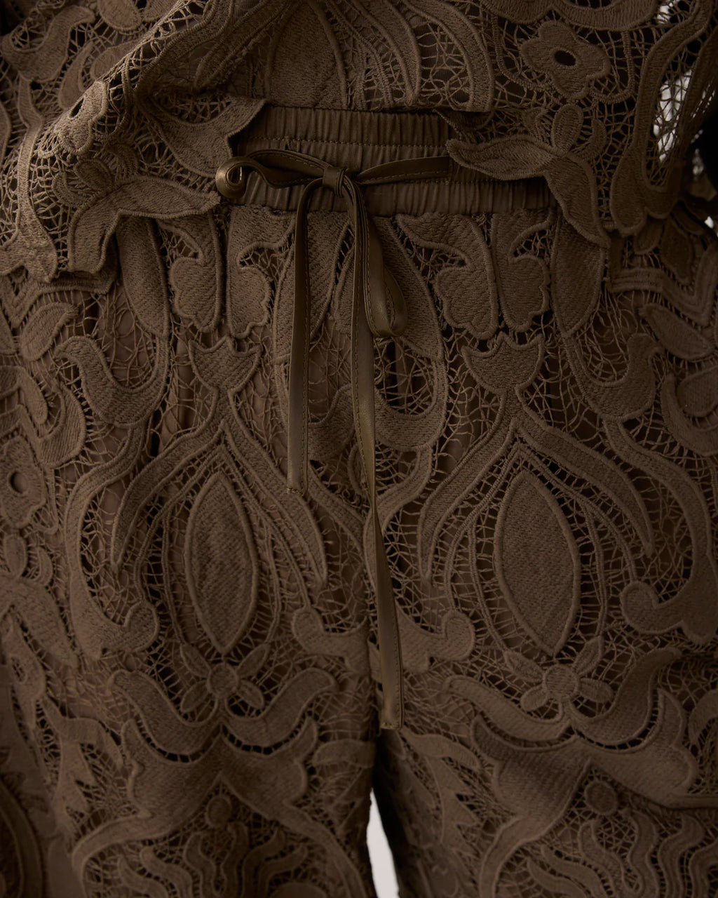 Summum Woman Lace Trousers in Dark Camo - 4s2734-12182