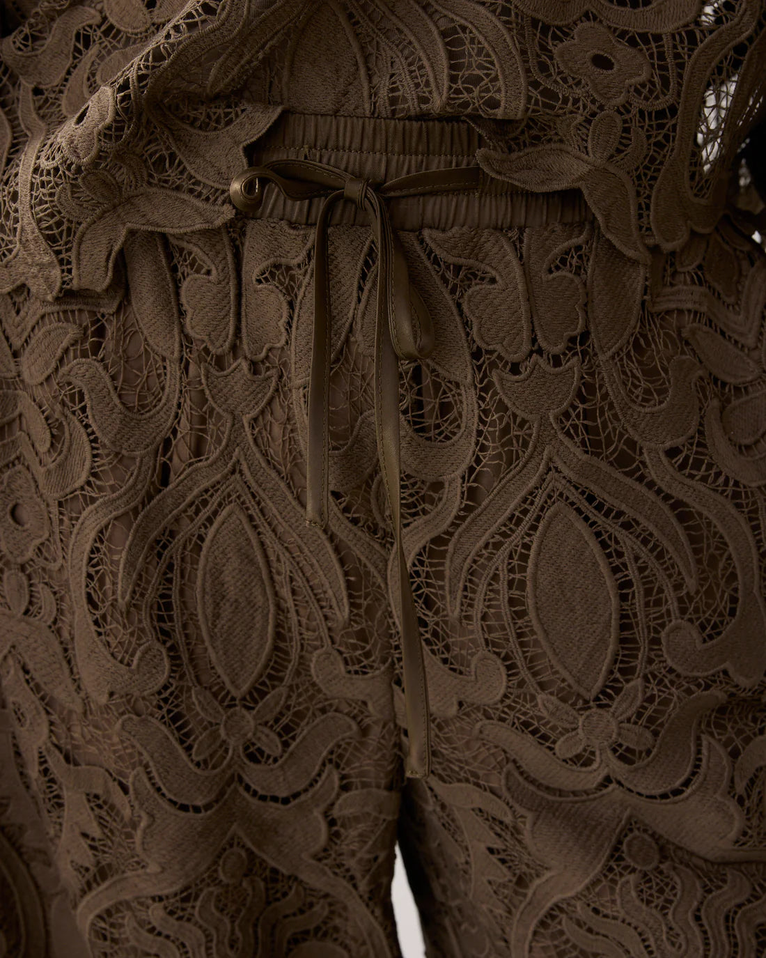 Summum Woman Lace Trousers in Dark Camo - 4s2734-12182