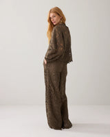 Summum Woman Lace Trousers in Dark Camo - 4s2734-12182