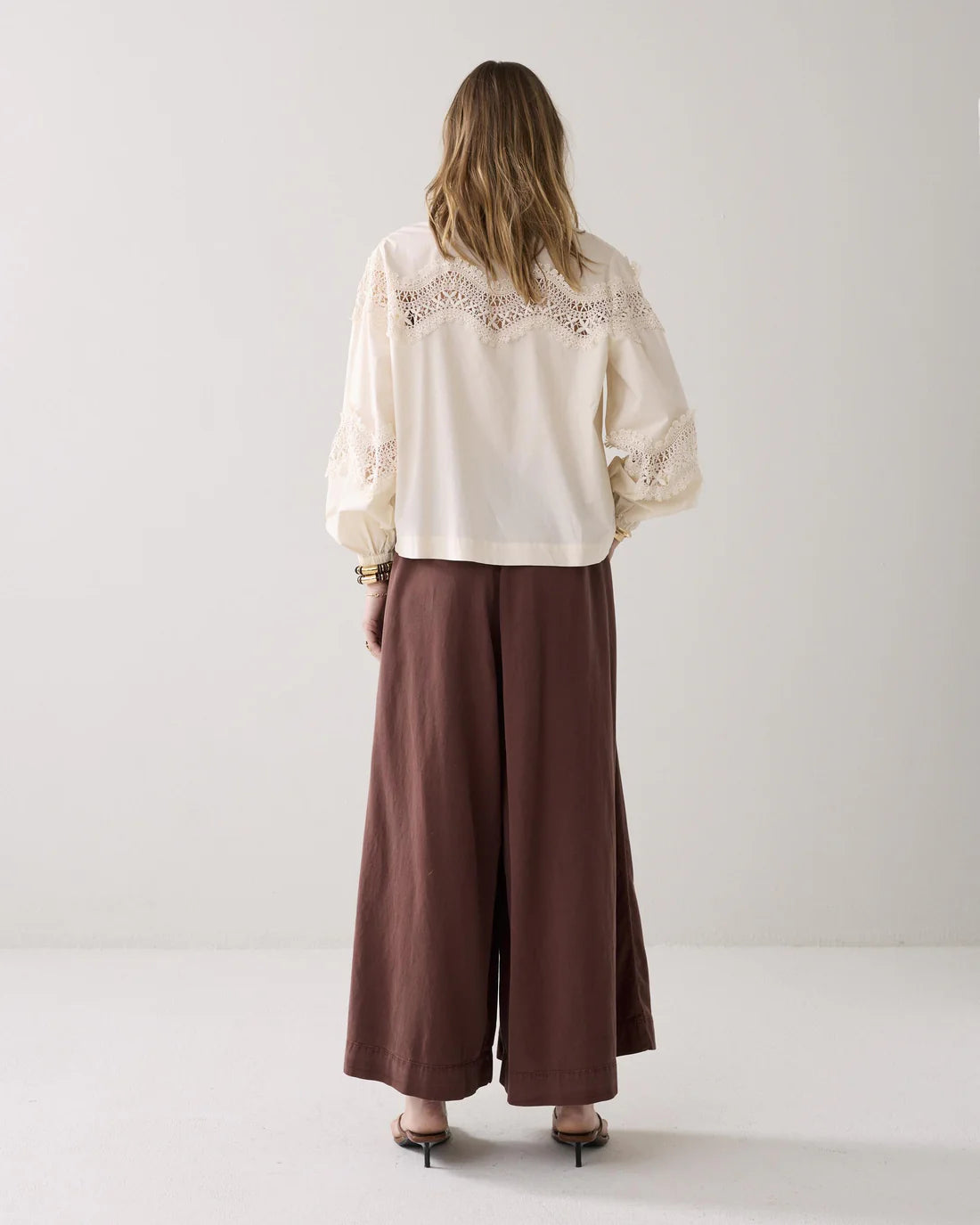 Summum Woman Lyocell Blend Culottes in Coffee - 4S2827-12305