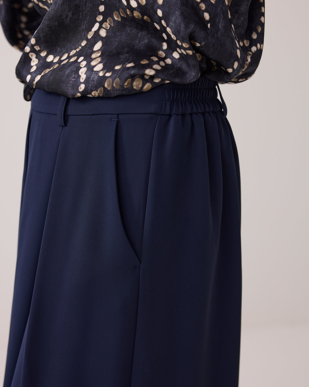 Summum Women Culotte Wide Fluid in Midnight Blue - 4s2867-11851
