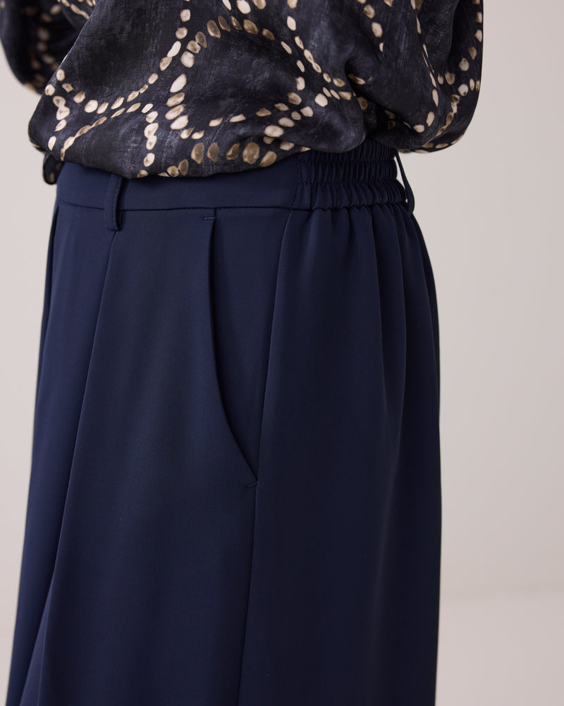 Summum Women Culotte Wide Fluid in Midnight Blue - 4s2866-11851