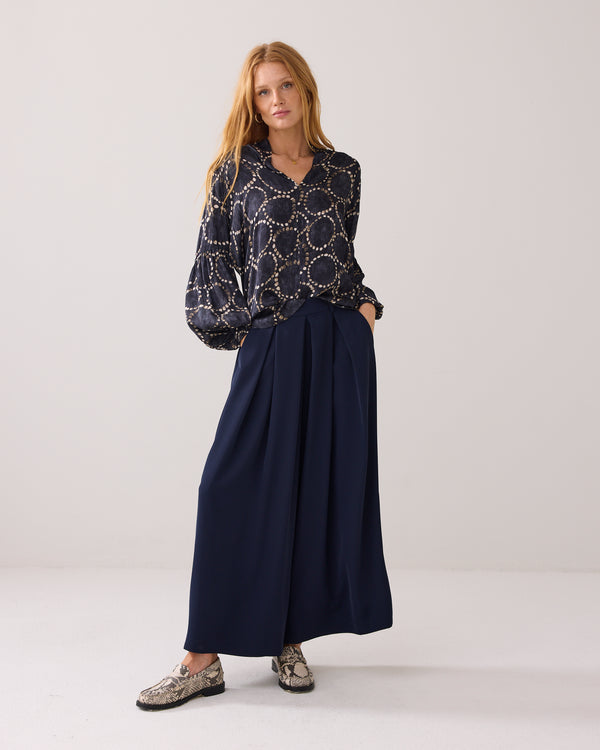 Summum Women Culotte Wide Fluid in Midnight Blue - 4s2866-11851