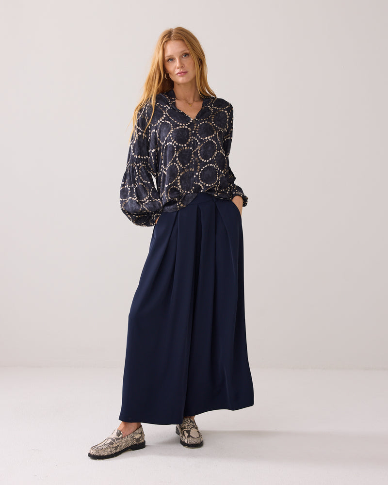 Summum Women Culotte Wide Fluid in Midnight Blue - 4s2866-11851