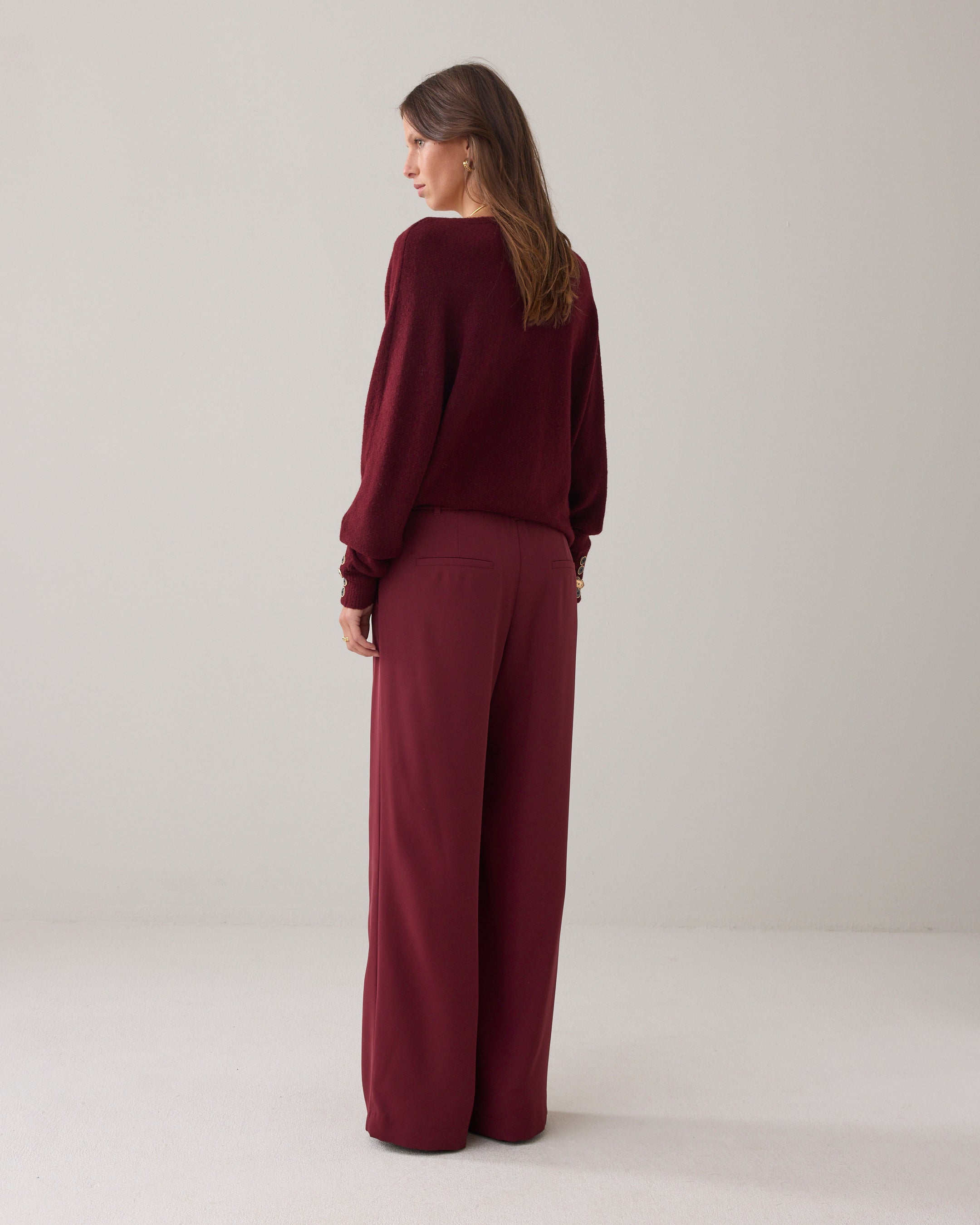 Summum Woman Trousers Fluid in Merlot - 4s2893-11851