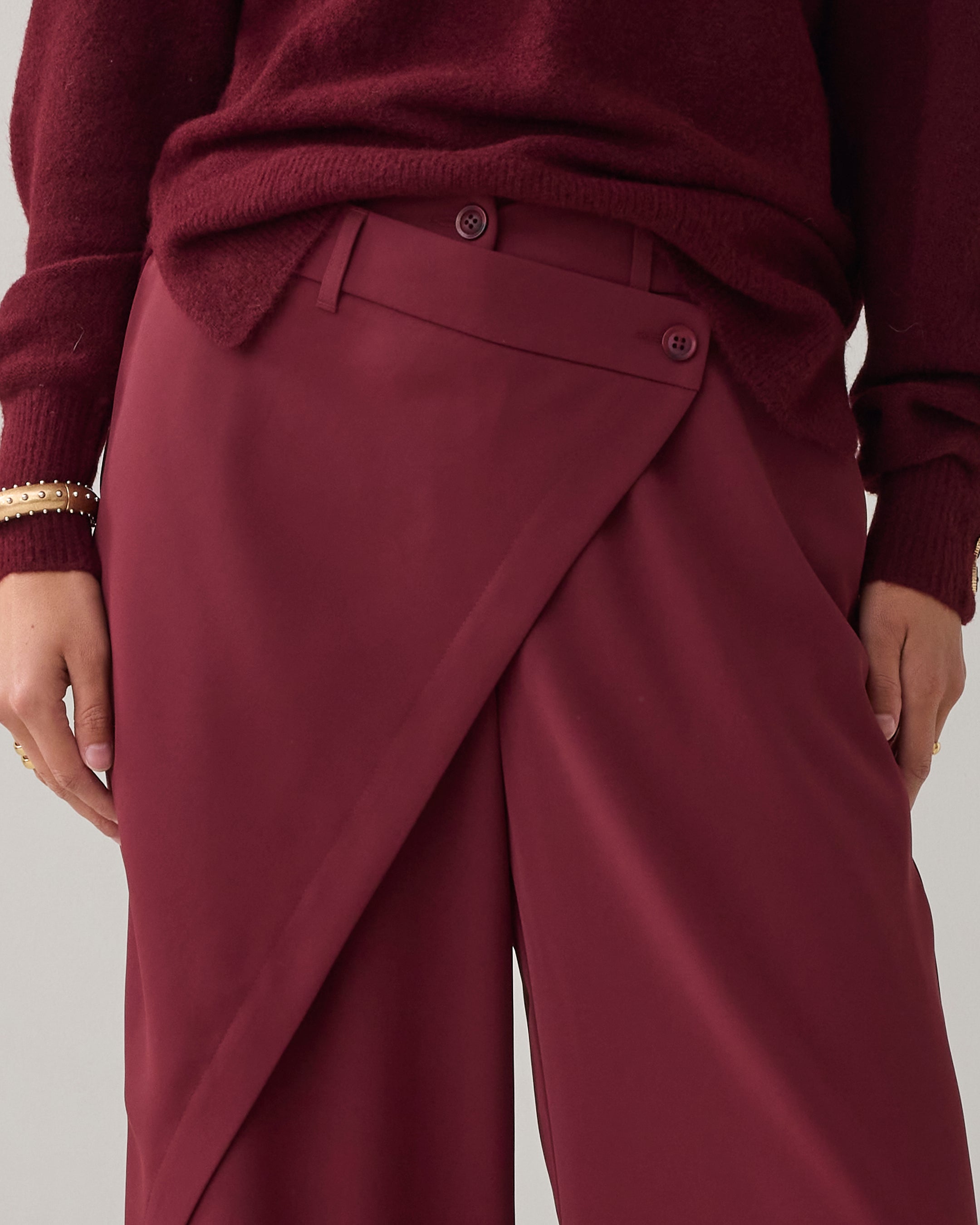 Summum Woman Trousers Fluid in Merlot - 4s2893-11851