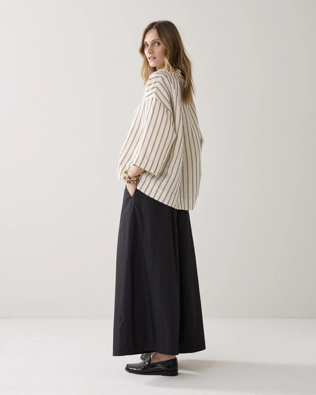 Summum Woman Taffeta Culottes in Black - 4s2958-12259