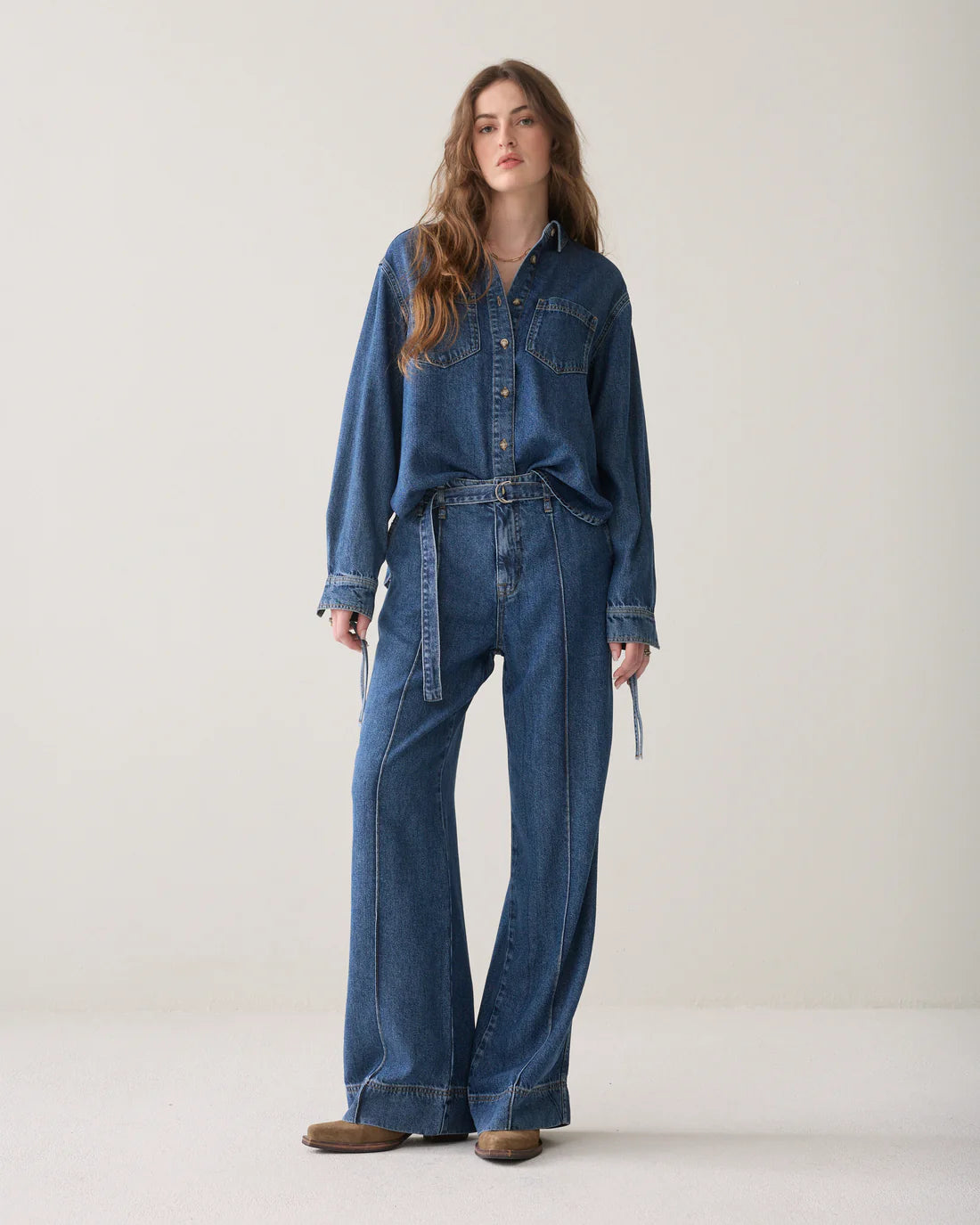 Summum Woman Denim Tencel Blouse