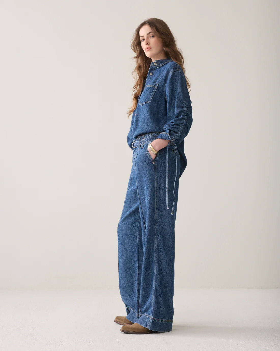 Summum Woman Denim Tencel Blouse