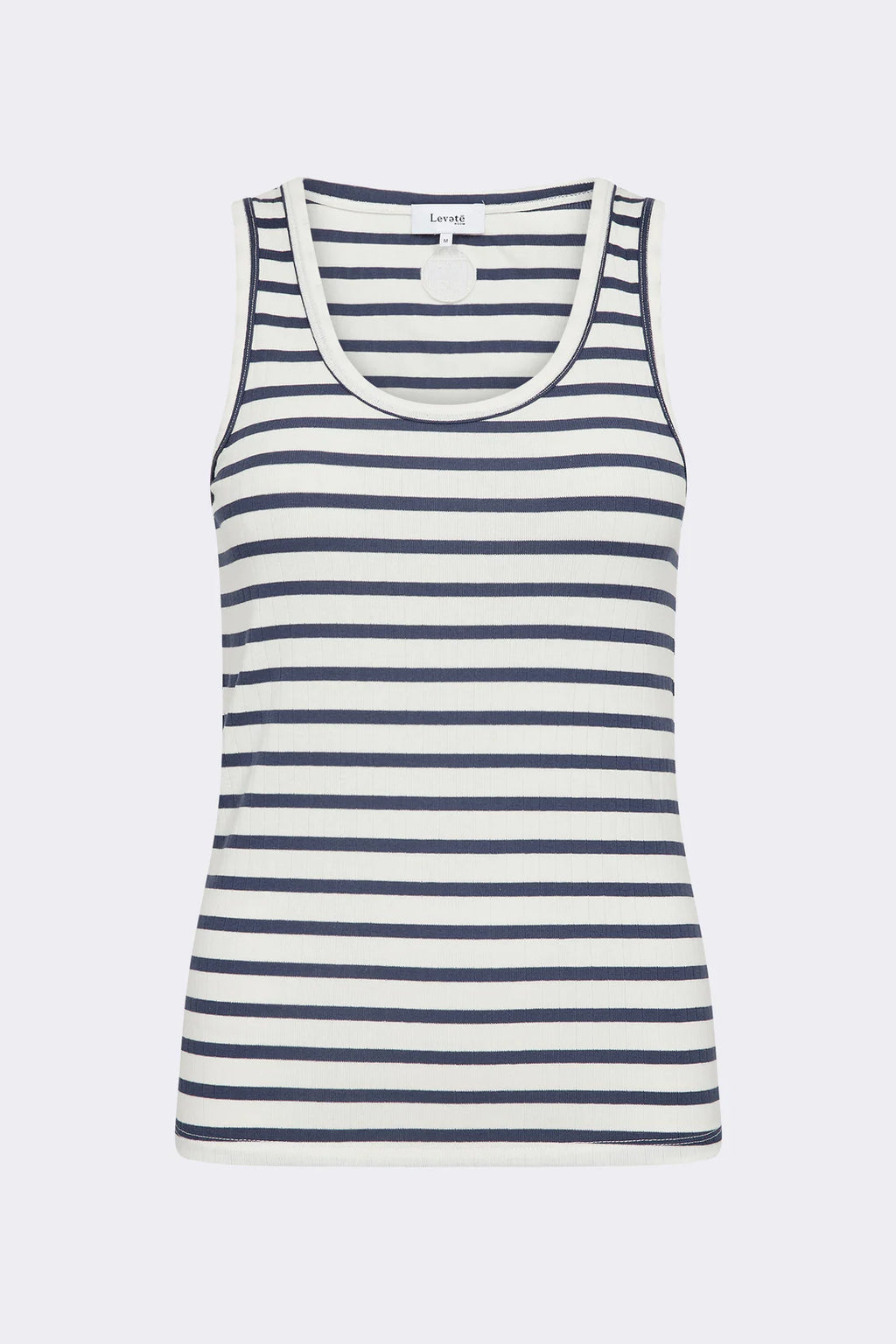 Levete Room Neddie 5 Sleeveless Top in Navy Stripe