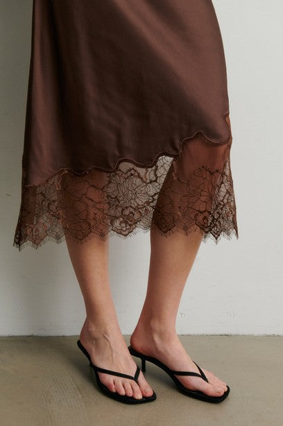Second Female Wila Lace Midi Skirt