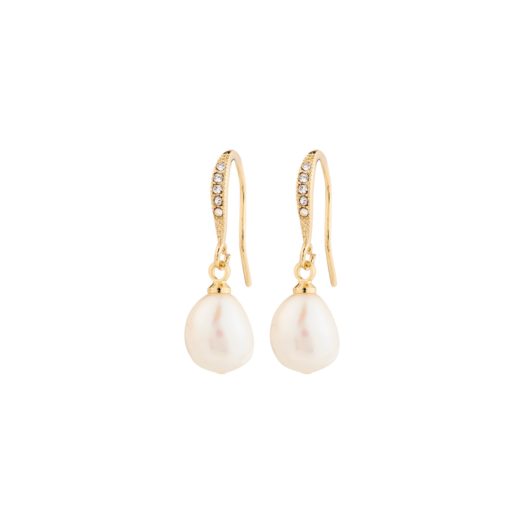 PILGRIM - Jasmin Pearl Earrings Gold-plated - 652512083